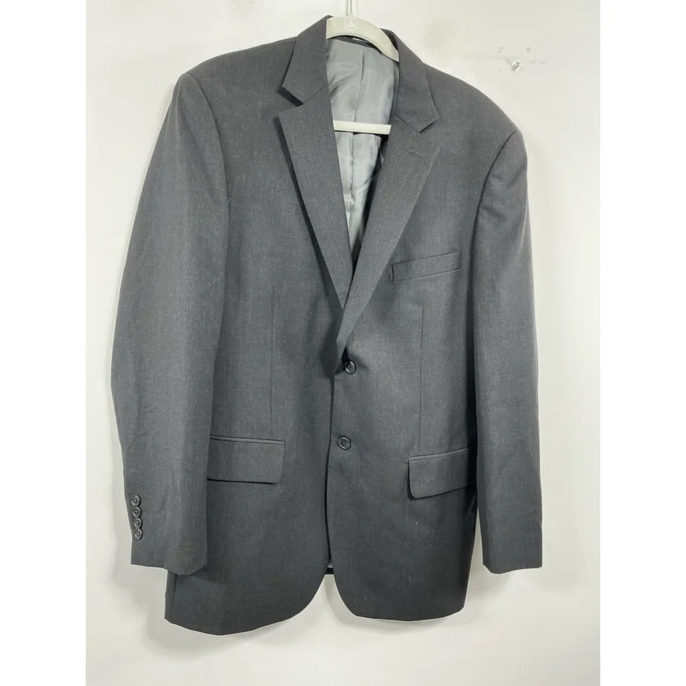 Mens Wilke-rodriguez Lined Sports Coat 44R Black Excellent